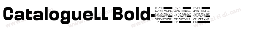 CatalogueLL Bold字体转换